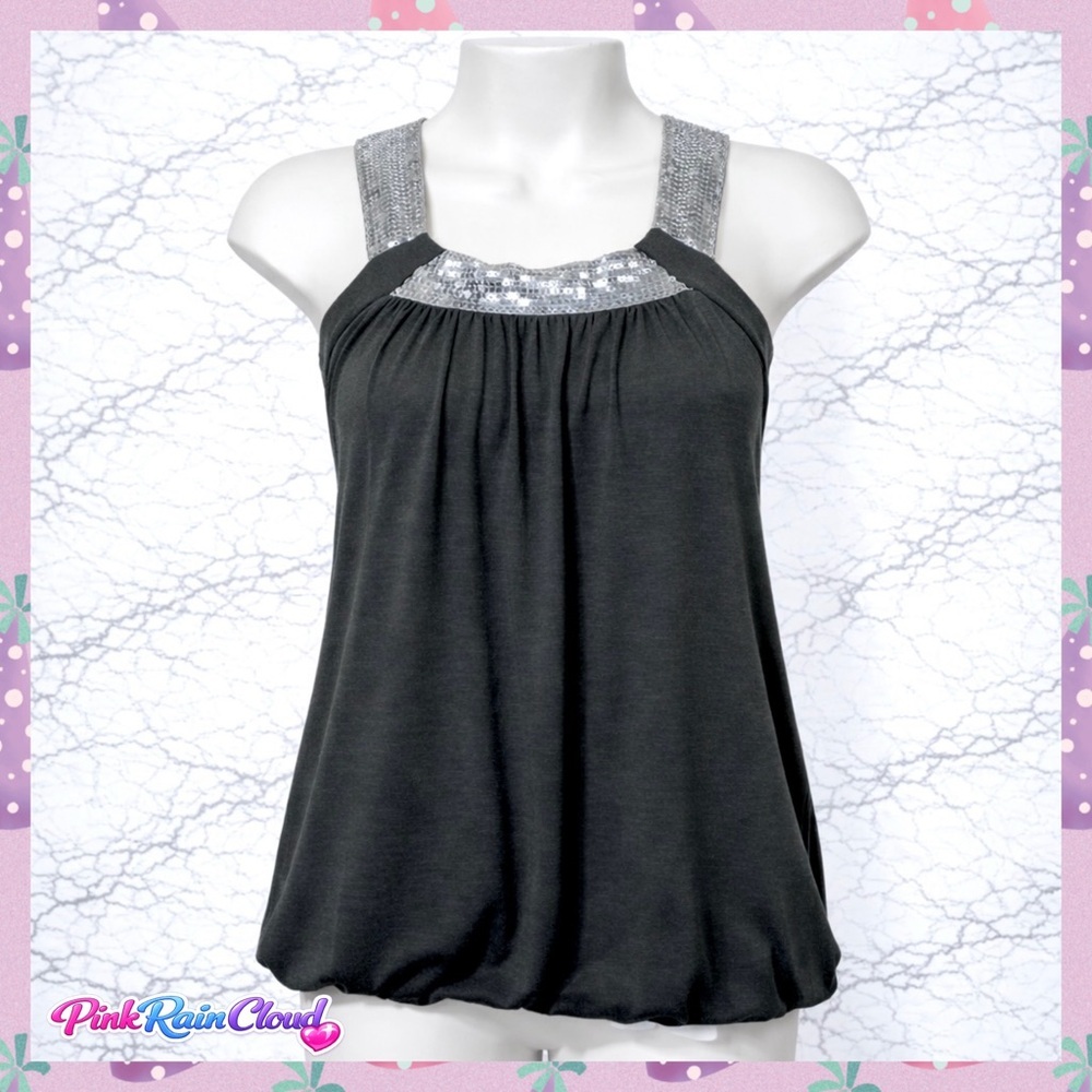 Kiddo Y2K Girls Sequin Tank Tunic Top Size 7 USA Made